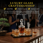 Ember Japanese Crystal Whisky Decanter Set with 4 Tumbler Rocks-3