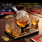 Marine Decanter Set With 4 Whiskey Glasses 1000ml-1