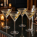 The Wine Savant Gold Rim Glasses 10 oz, Set of 4 Gold Rim Classic Manhattan Glasses