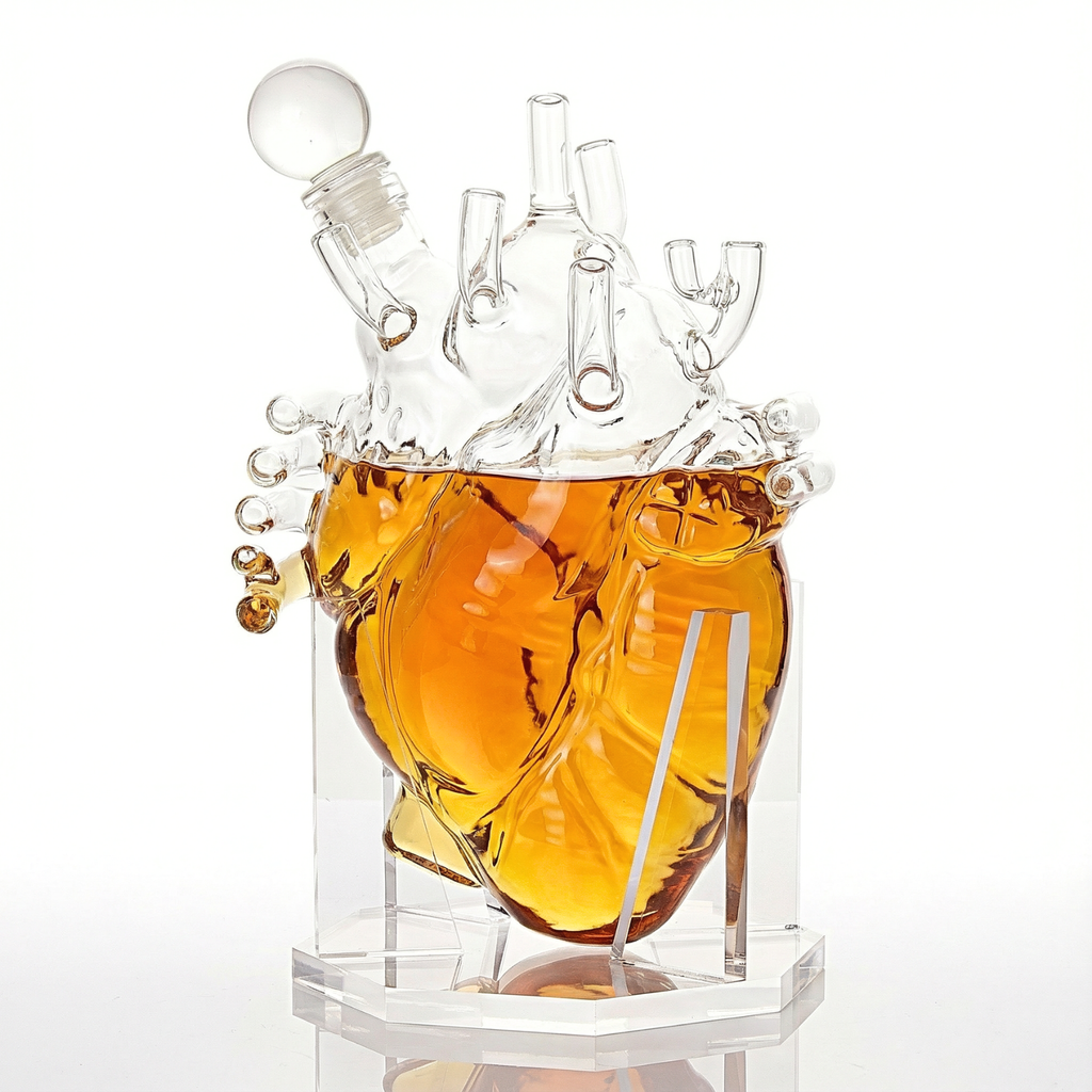 Heart Decanter Whiskey & Wine Decanter Set (750 ML)-0