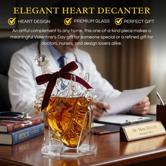 Heart Decanter Whiskey & Wine Decanter Set (750 ML)-2