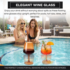 Floating Wine Glasses for Pool - Set of 2-18 OZ (Burnt Orange)-2