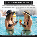 Floating Wine Glasses for Pool - Set of 2-18 OZ (Smoke)-2