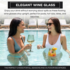 Floating Wine Glasses for Pool - Set of 2-15 OZ (Muted Green)-2
