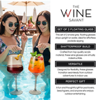 Floating Wine Glasses for Pool - Set of 2-18 OZ (Smoke)-4