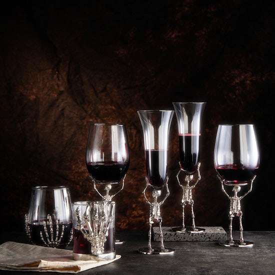 Stemmed Skeleton Wine Glass | Set of 2 | 19oz-2