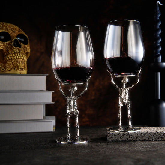 Stemmed Skeleton Wine Glass | Set of 2 | 19oz-1