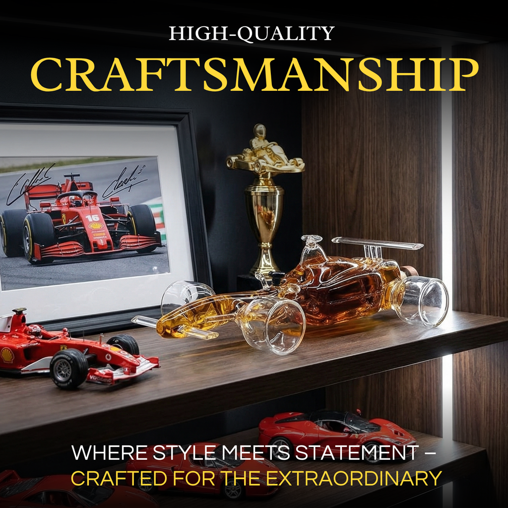 F1 Racecar Whiskey Decanter - 8.12OZ - Scotch, Bourbon, Liquor Decanter-3