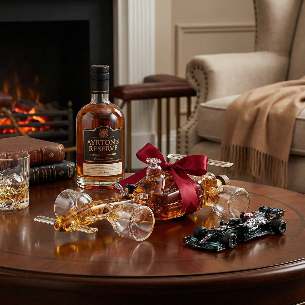 F1 Racecar Whiskey Decanter - 8.12OZ - Scotch, Bourbon, Liquor Decanter-4