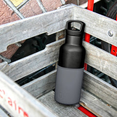 Black-Metallic Grey 16 Oz