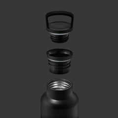 Black-Metallic Grey 16 Oz