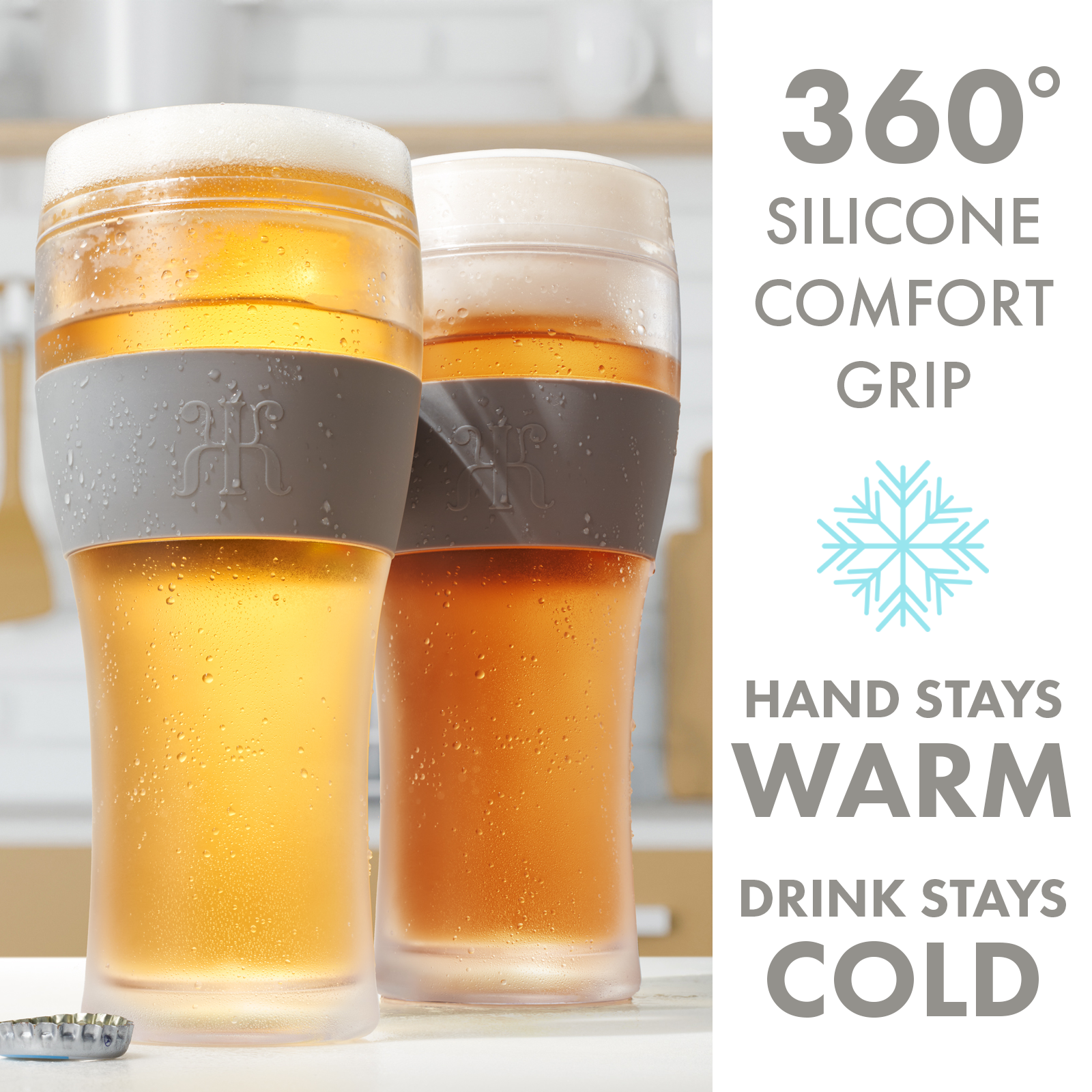 Unbreakable Double Wall Insulated Freezable Beer Glasses-1