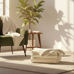(2 Pack) Grid Pattern Fleece Blankets