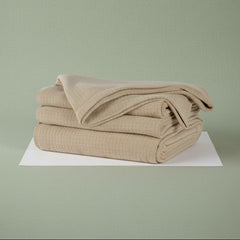 (2 Pack) Grid Pattern Fleece Blankets