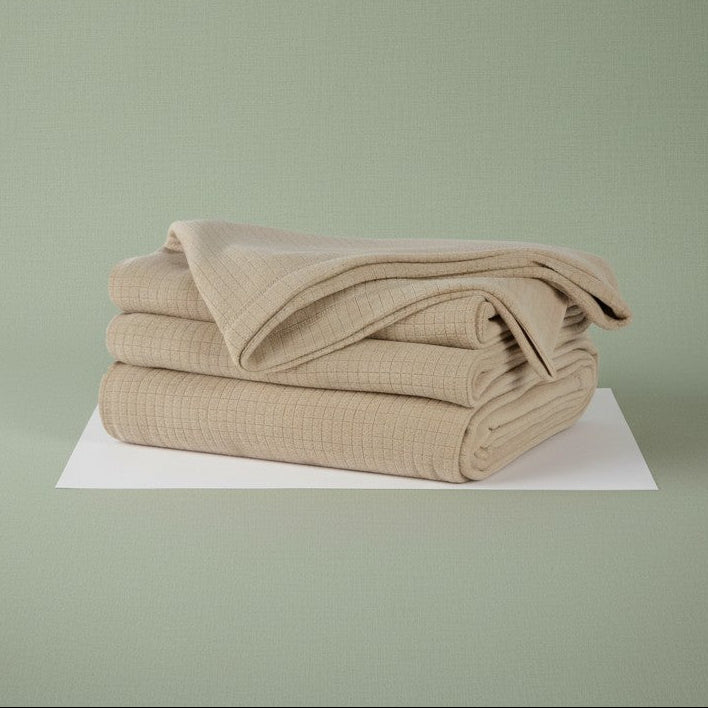(2 Pack) Grid Pattern Fleece Blankets