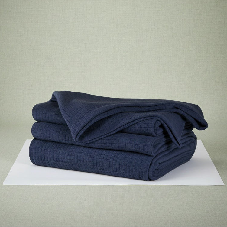 (2 Pack) Grid Pattern Fleece Blankets