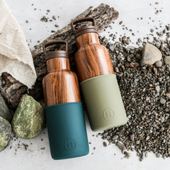 Wood Grain-Peacock Green 16 Oz