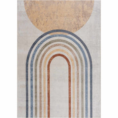 Low-Pile Giza Washable Rainbow Area Rug