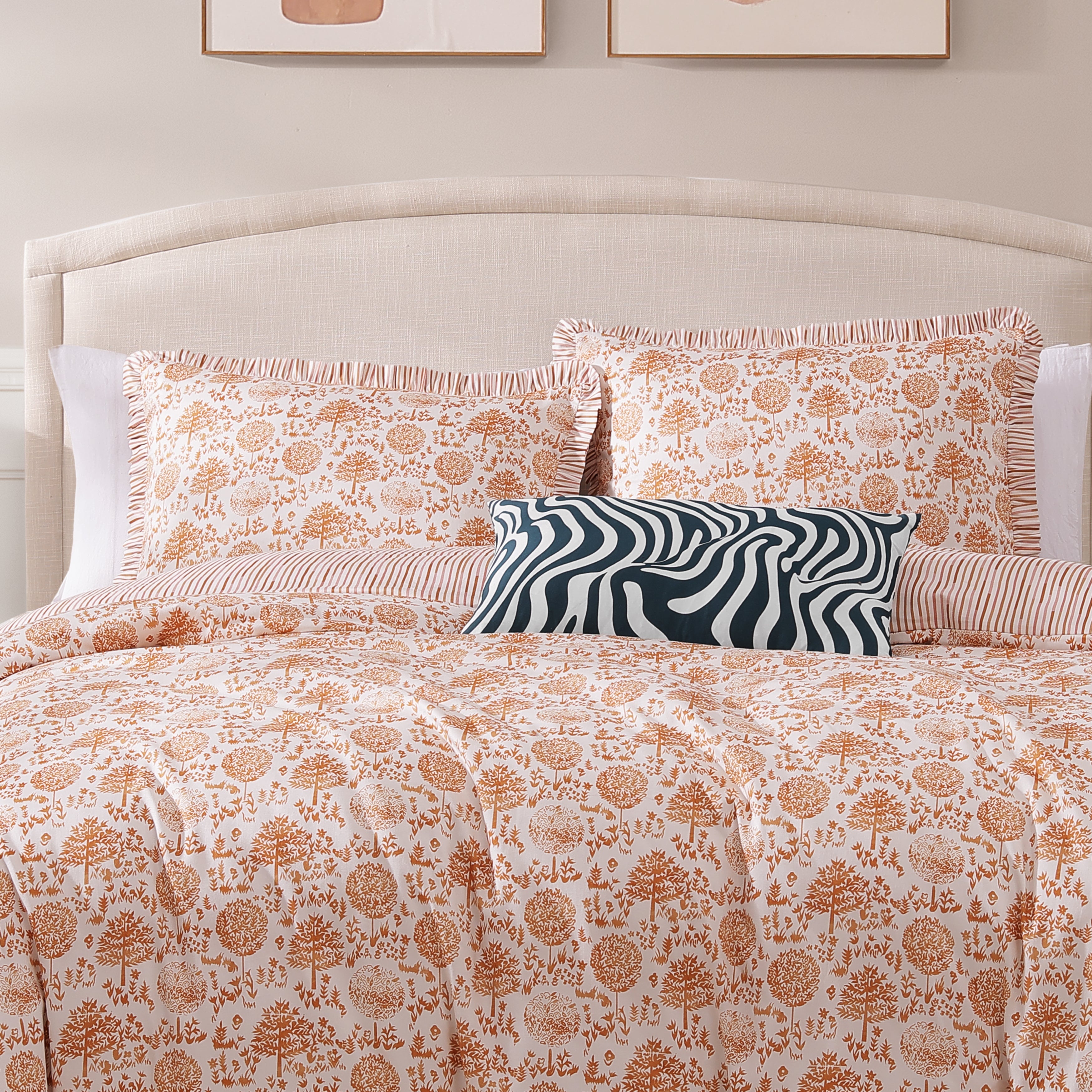 BebeTeen Clay Trees Reversible Comforter Set