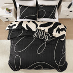 BebeTeen Ebony and Ivory Reversible Comforter Set