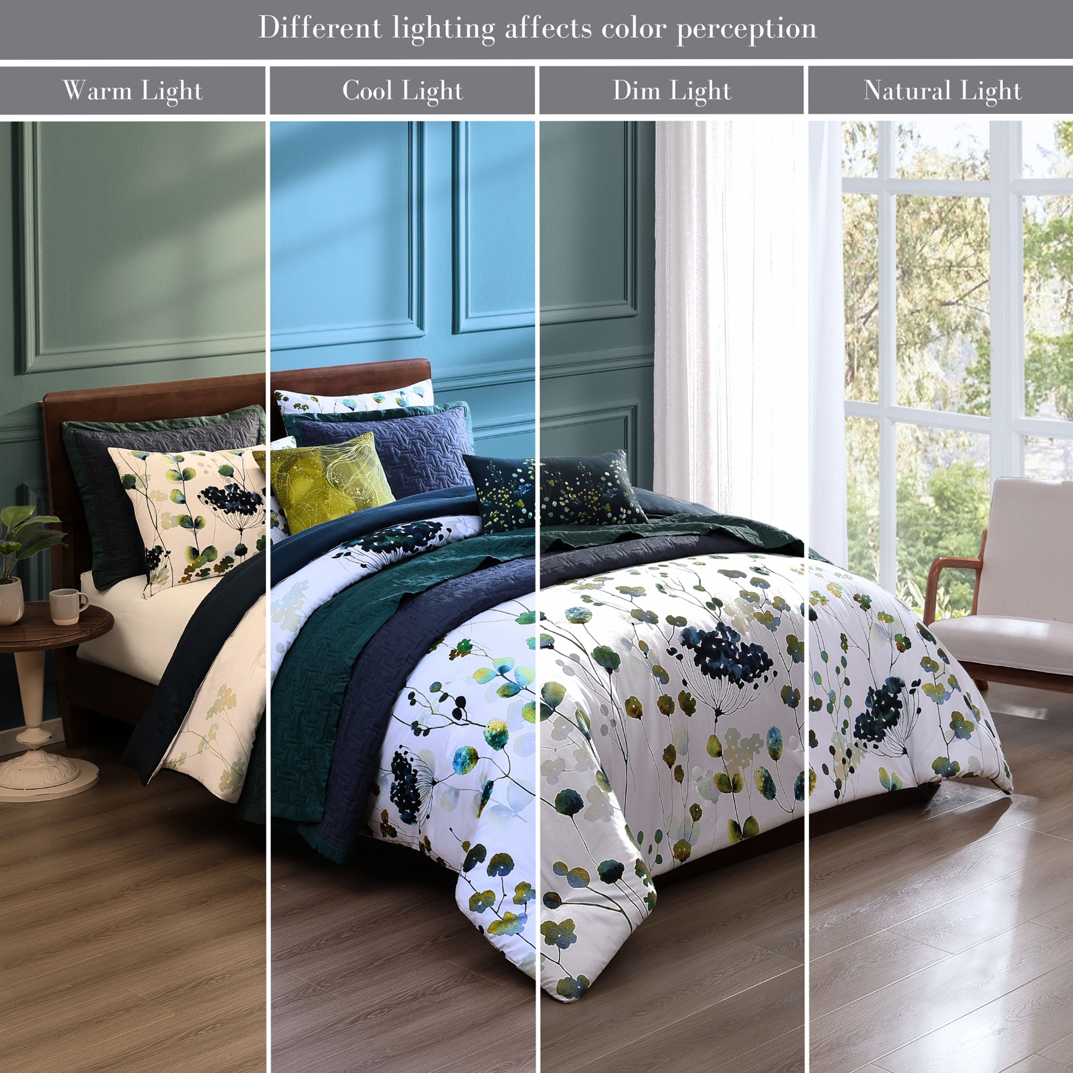 Bebejan Abstract Vines 8 Piece Reversible Comforter & Coverlet Set