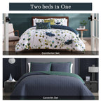 Bebejan Abstract Vines 8 Piece Reversible Comforter & Coverlet Set