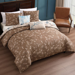 Bebejan Blue Blossom 5 Piece Reversible Comforter Set