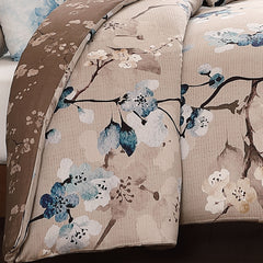 Bebejan Blue Blossom 5 Piece Reversible Comforter Set