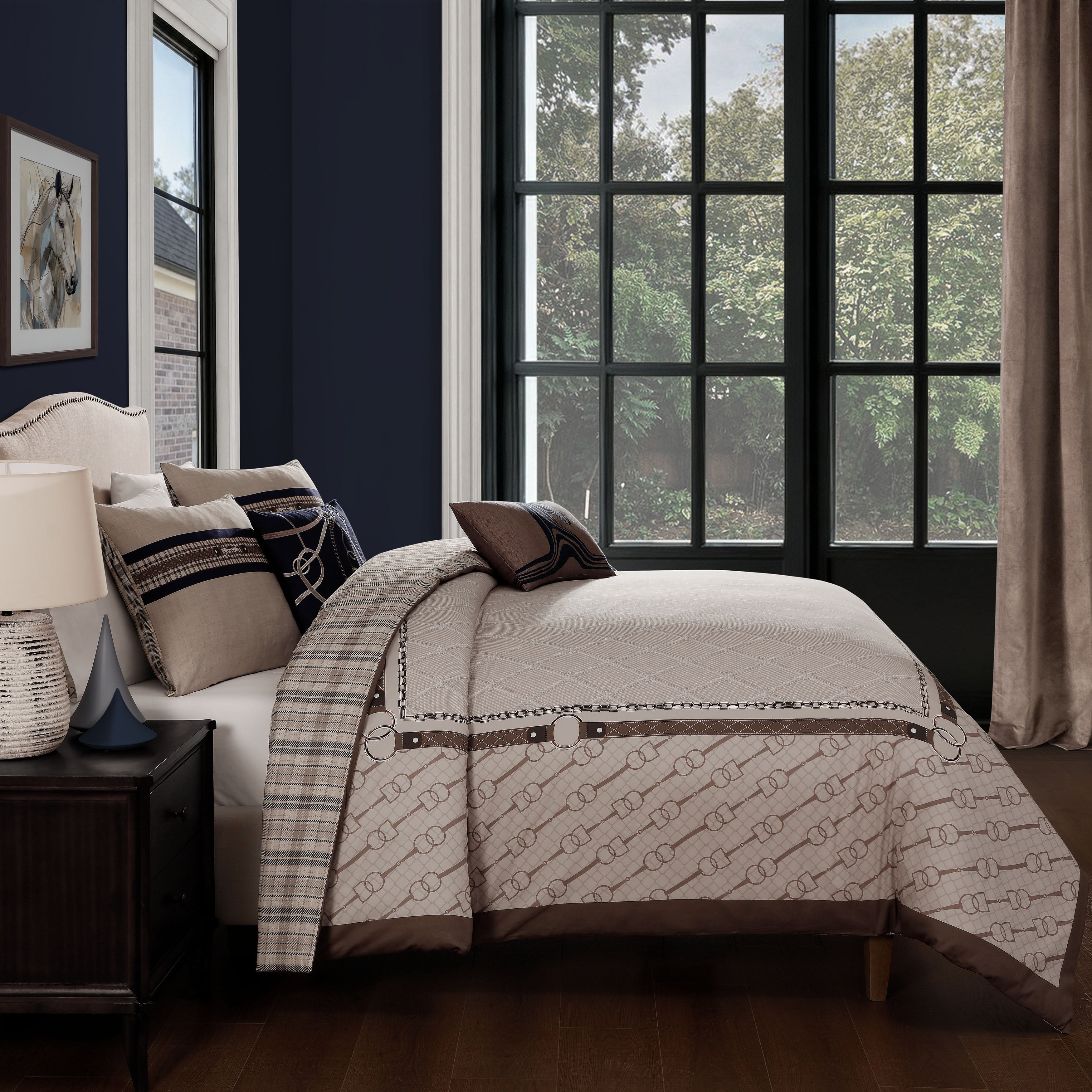 Bebejan Equestrian 5 Piece Reversible Comforter Set