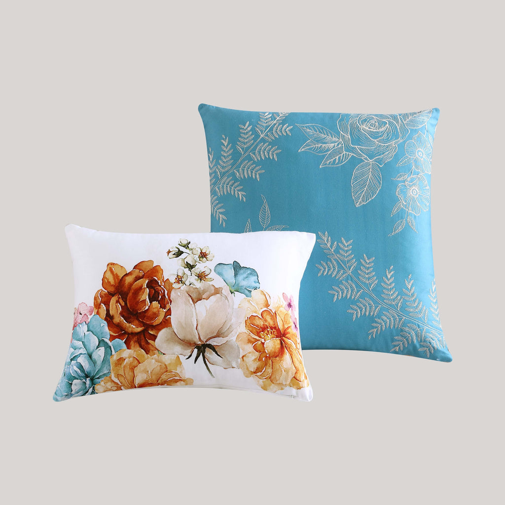 Bebejan Maia Blue 5 Piece Reversible Comforter Set