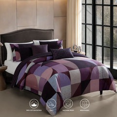 Bebejan Orchid Matrix 5 Piece Reversible Comforter Set