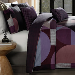 Bebejan Orchid Matrix 5 Piece Reversible Comforter Set