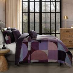 Bebejan Orchid Matrix 5 Piece Reversible Comforter Set