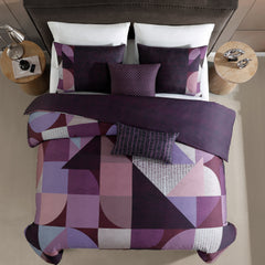 Bebejan Orchid Matrix 5 Piece Reversible Comforter Set