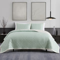 Bebejan 3 Piece Textured Quilted Coverlet Set