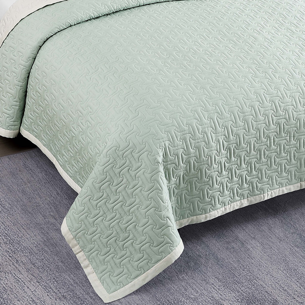 Bebejan 3 Piece Textured Quilted Coverlet Set