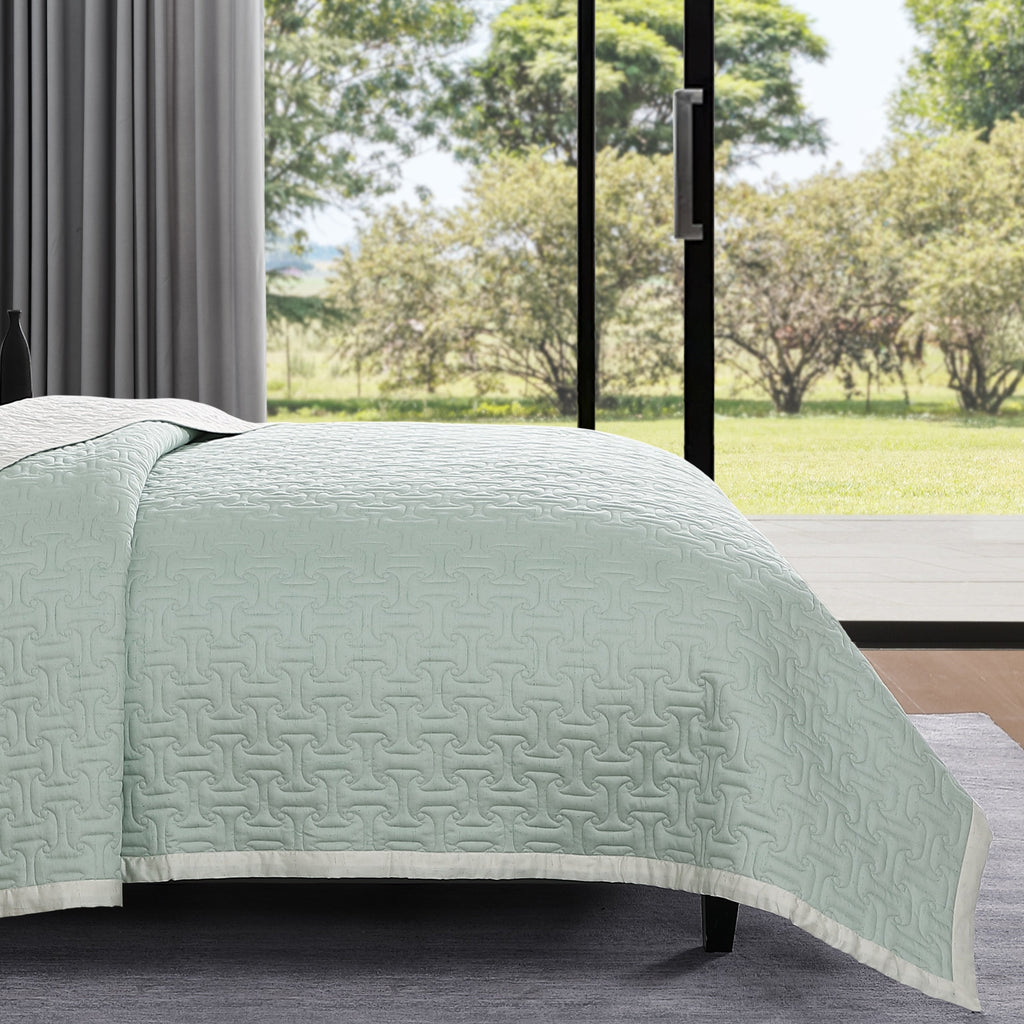 Bebejan 3 Piece Textured Quilted Coverlet Set