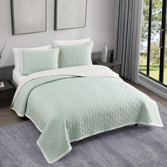 Bebejan 3 Piece Textured Quilted Coverlet Set