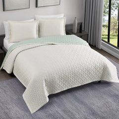Bebejan 3 Piece Textured Quilted Coverlet Set