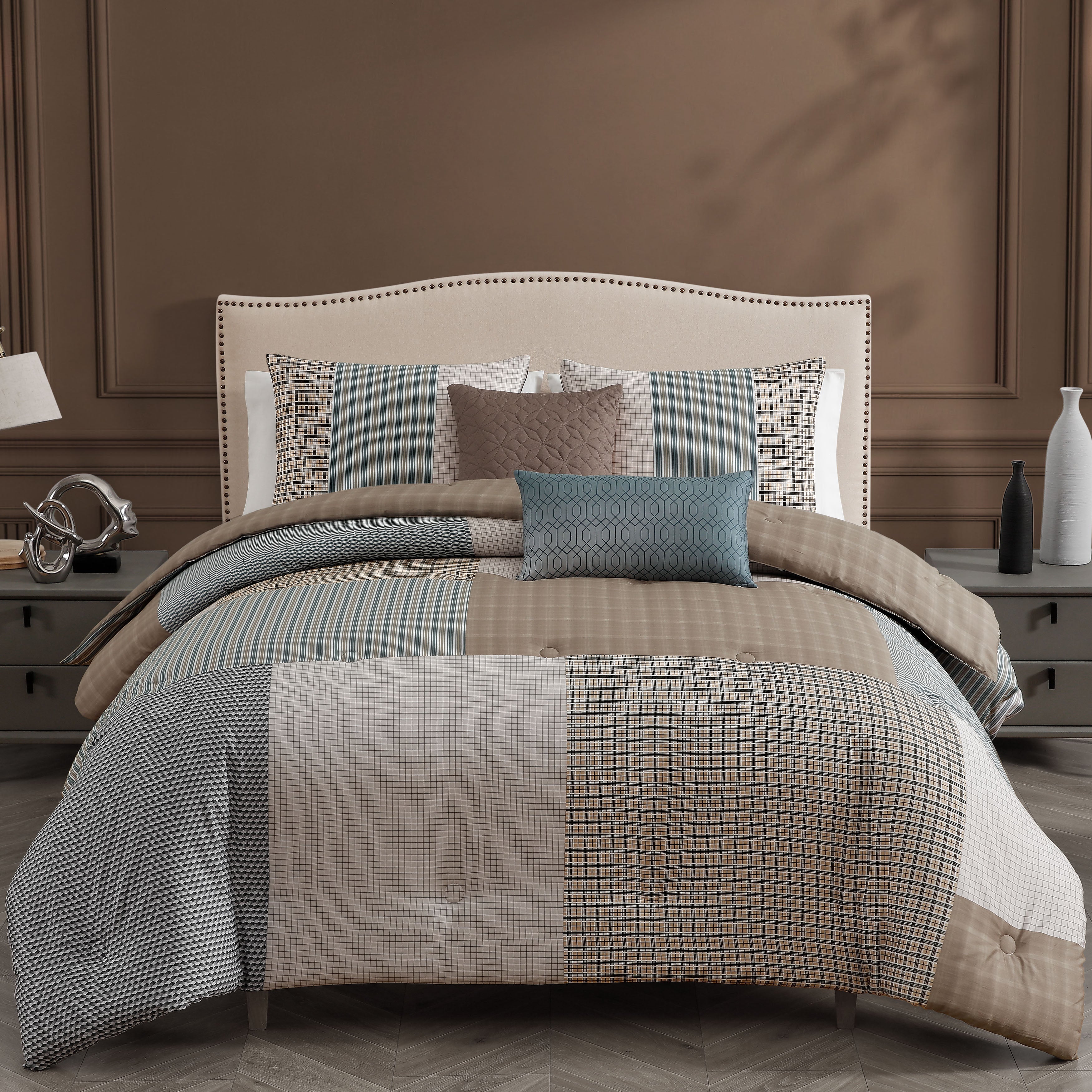 Bebejan Tranquil Patch 5 Piece Reversible Comforter Set