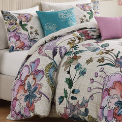 Bebejan Watercolor Jacobean 5 Piece Reversible Comforter Set