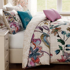 Bebejan Watercolor Jacobean 5 Piece Reversible Comforter Set