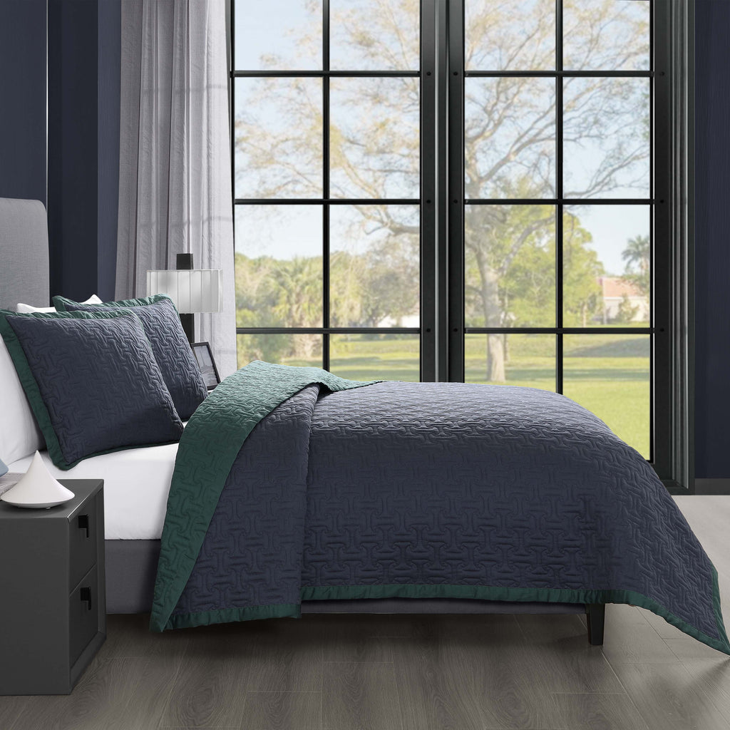 Bebejan 3 Piece Textured Quilted Coverlet Set