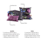 Bebejan Elegant Blossoms 5 Piece Reversible Comforter Set