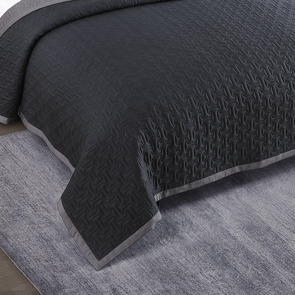 Bebejan 3 Piece Textured Quilted Coverlet Set