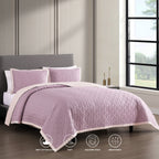 Bebejan 3 Piece Textured Quilted Coverlet Set