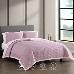 Bebejan 3 Piece Textured Quilted Coverlet Set