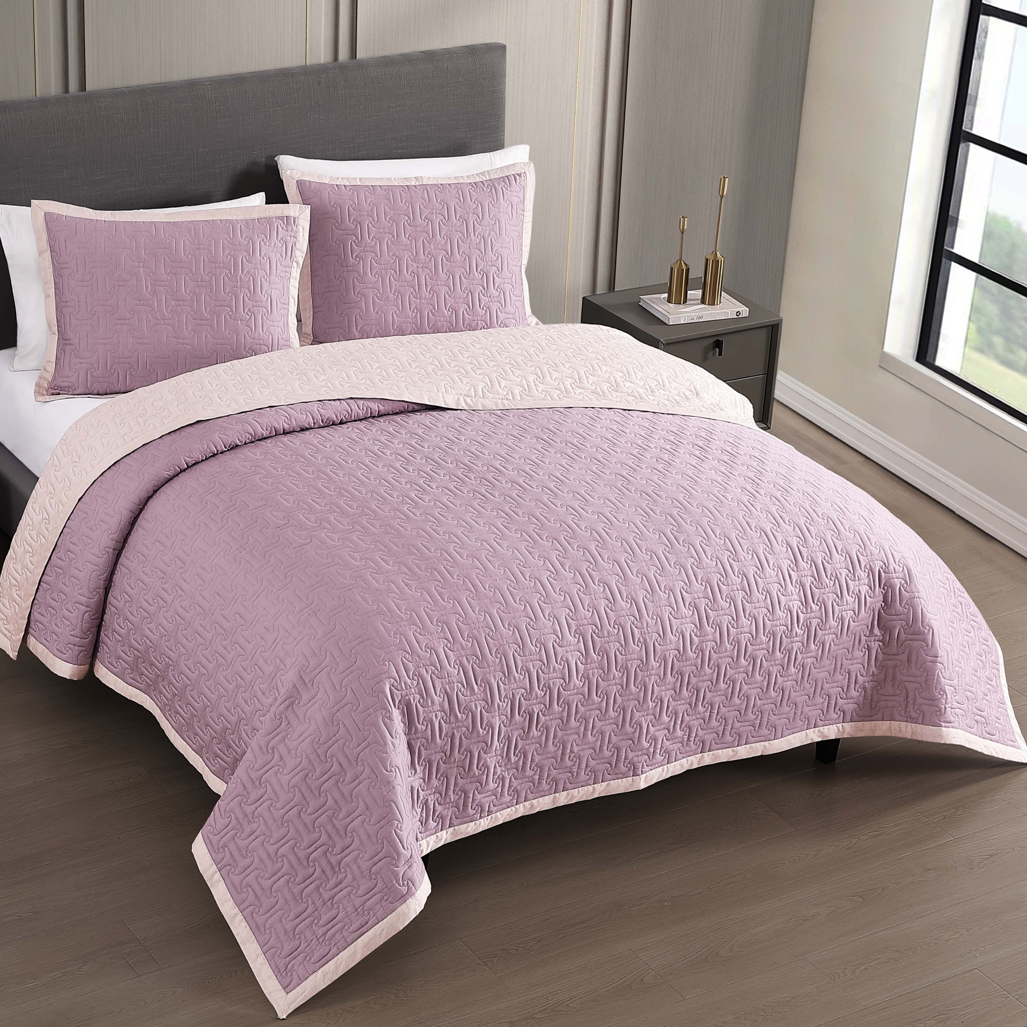 Bebejan 3 Piece Textured Quilted Coverlet Set