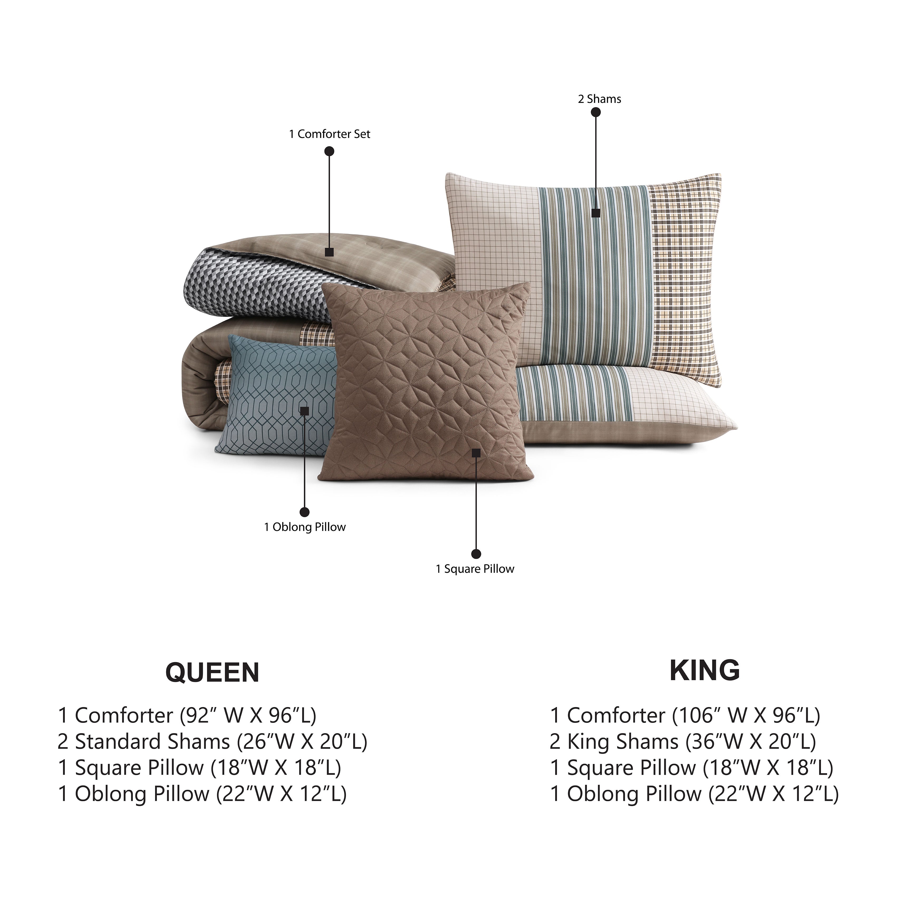 Bebejan Tranquil Patch 5 Piece Reversible Comforter Set
