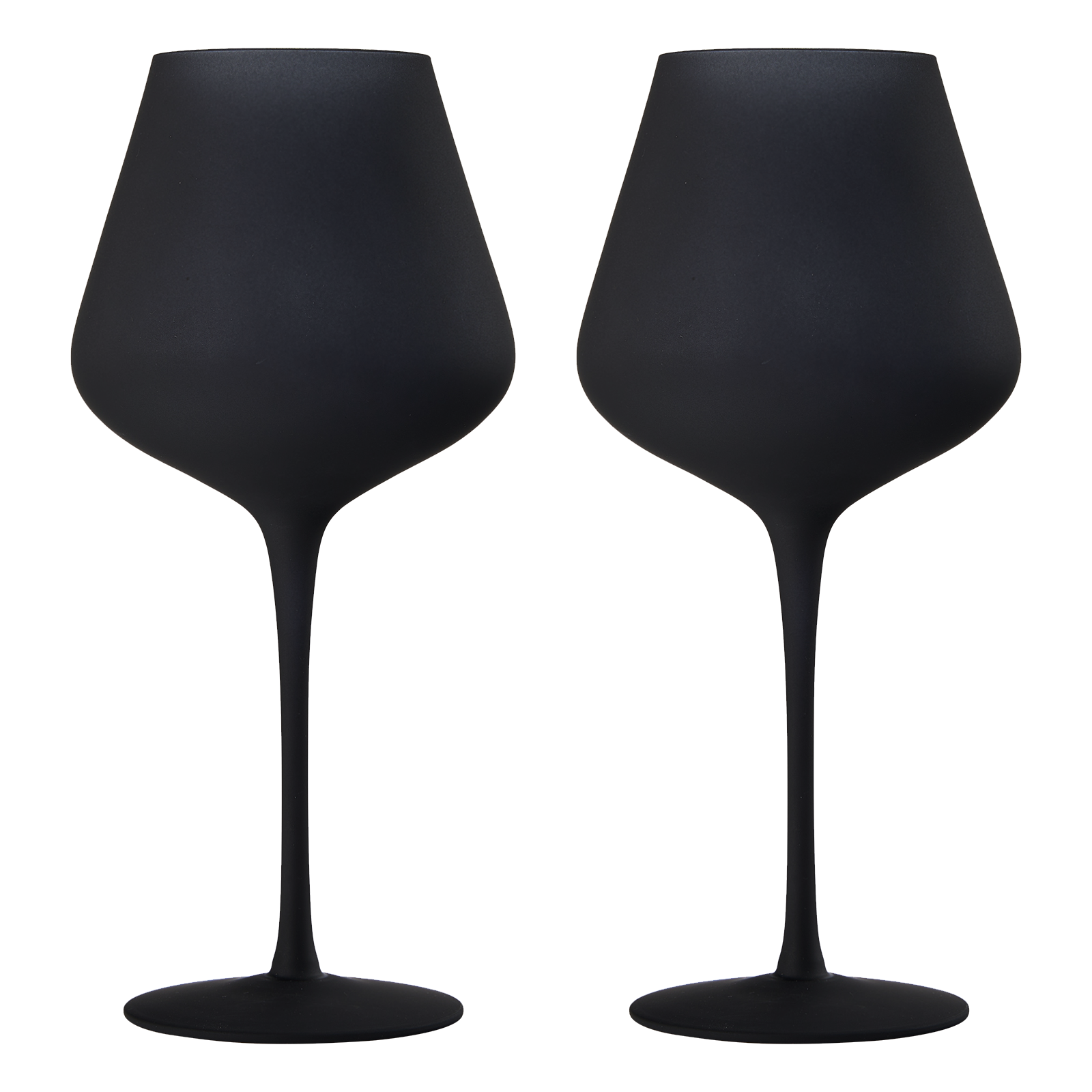 Matte Black Crystal Wine Glass - Set of 2 - Large 20 oz-0
